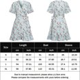 thumbnail image 2 of Vestido Mini vestido de playa para mujer Vestido informal con cuello en V y estampado floral de gasa (Azul claro S) Cgtredaw Azul claro T S para Mujer, 2 of 7