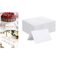 Yesbay 50Pcs White Blanks Place Cards, DIY Craft Name Cards Pre-lined Wedding Table Seating Cards Guest Name Cards