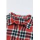 thumbnail image 3 of ABPHQTO Vestido camisero de mujer con botones y estampado de cuadros rojos de manga larga, 3 of 5