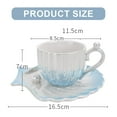 thumbnail image 2 of Tazas de café de perlas y conchas de 300ml, platos con forma de concha, tazas y platillos de café creativos, tazas de cerámica., 2 of 5