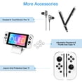 thumbnail image 6 of HEYSTOP 28 in 1 Switch OLED Accessories Bundle Compatible with Nintendo Switch OLED Gift Kit with Carrying Case, Dockable Protective Case Covers, Screen Protector, Steering Wheel, Joycon Grips (Black), 6 of 7