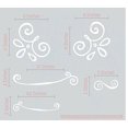 thumbnail image 6 of 5pc Curly Doodle Swirls Wall Art Stickers Vinyl Decals Home Décor White, 6 of 6