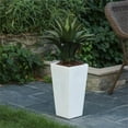 thumbnail image 2 of Luxenhome Stone Plant Pots, Large Planters for Indoor Outdoor Plants, 18.5" Tall Planter for Front Porch, Flower Pots, Planting Pot Used in Patio, Living Room, Macetas para Plantas Interior Elegantes, 2 of 16