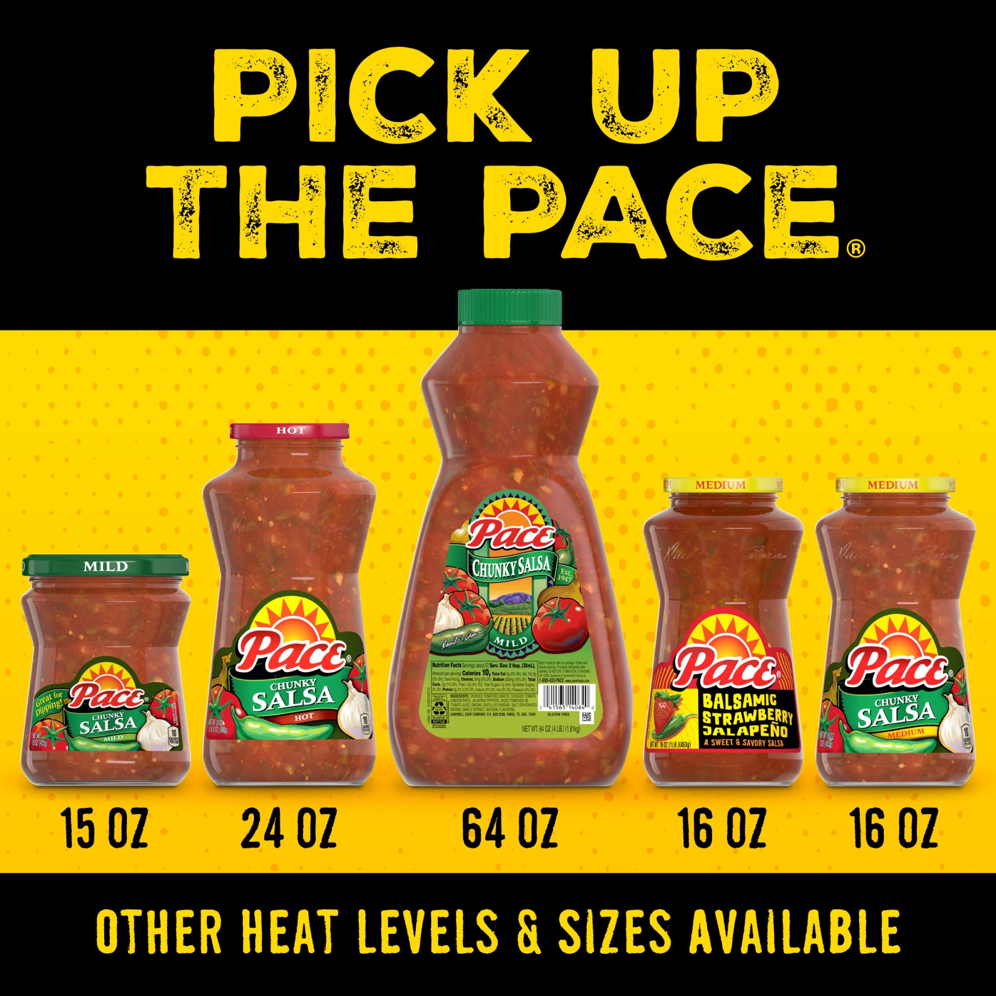 (2 pack) Pace Balsamic Strawberry Jalapeno Salsa, 16 oz Jar