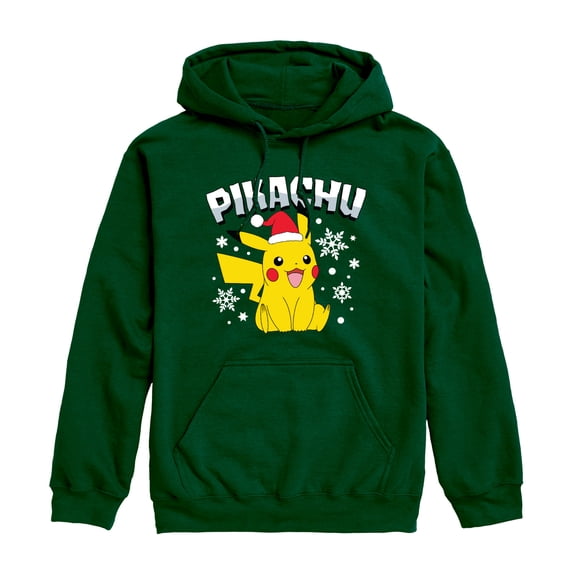 Pokémon - Pikachu With Hat - Men's Long Sleeve Fleece Pullover Hoodie