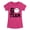 HEATHER FUCHSIA, variant on Instant Message - Go Team Baseball - Youth Girls Fitted Short Sleeve T-Shirt