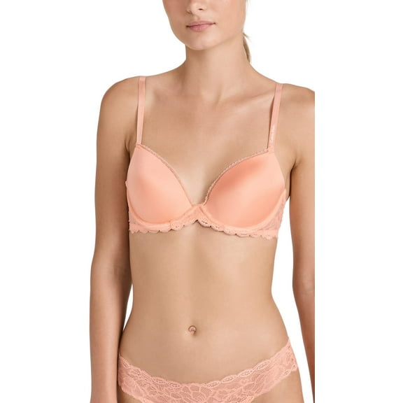 Calvin Klein underwear Women's Seductive Comfort Demi Bra, Fruit Center-800, Orange, 36B