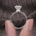 thumbnail image 5 of Cora Jewellery 2.0CT Round Moissanite Engagement Ring for Women, 14K White Gold, 4.5 US, 5 of 8