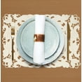 thumbnail image 2 of Decozen Placemats Set of 6 Dining Table Linen, Light Beige, 14"x20" Rectangle - Damarcus Collection, 2 of 8