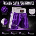 thumbnail image 3 of Men Boxing Shorts For Boxing Training Fitness Gym Cage Fight MMA Mauy Thai Kickboxing Trunks Clothing Purple Small, 3 of 9