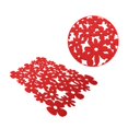 thumbnail image 4 of 4PCS Coupe Fleur Forme Feutre Napperons Table Décoration Rouge, 4 of 4