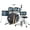 blue, variant on Studyset 5 Piece Kids Drum Set,Junior Drum Kit with Bass Drum,Tom,Snare Drum,Hi-Hat,Cymbal and Drum Pedal,Full 16in Youth Drum Set with Drumsticks and Drum Stool,for Beginner Boys and Girls
