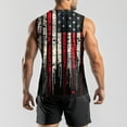 thumbnail image 4 of Men's Sleeveless American Flag Tank Top Patriotic Workout USA Flag Gym Vest For Fitness Sports, 4 of 4