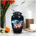 thumbnail image 5 of 10 Inch Urn (Pack Of-1) Large Urns For Human Ashes Adult Male - Cremation Urns For Burial In Ground - Metal Urn - Burial Urns For Cremated Remains - Decorative Urns - Black Urn, 5 of 5
