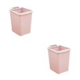 thumbnail image 1 of Bewildely Refinado y práctico cubo de basura de cocina para el hogar con fácil extracción de bolsa anillo de presión cubo de basura rosa 2Conjunto, 1 of 6