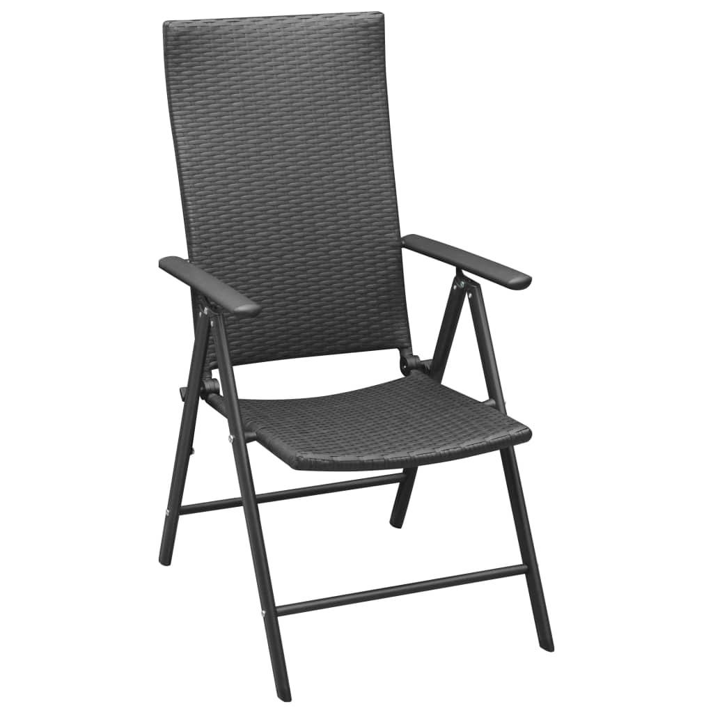 vidaXL Stackable Patio Chairs Outdoor Patio Wicker Dining Chair Poly Rattan - image 3 of 21