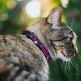 thumbnail image 2 of Buckle-Down Breakaway Cat Collar With Bell, Plastic Clip, Easy Adjustable, Route 66 Highway Sign Stripe Blue White Red, 8.5 to 12 Inches 0.5 Inch Wide, 2 of 4