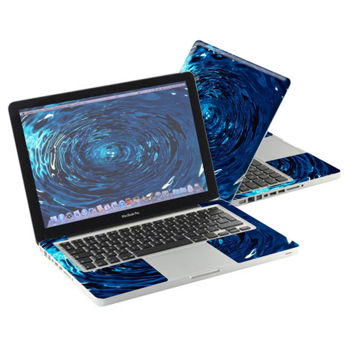 Skin Decal Wrap Compatible With Apple MacBook Pro 13" screen Sticker Design Blue Vortex - image 1 of 1