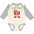 thumbnail image 3 of Inktastic Christmas Little Elf Boys or Girls Long Sleeve Baby Bodysuit, 3 of 5