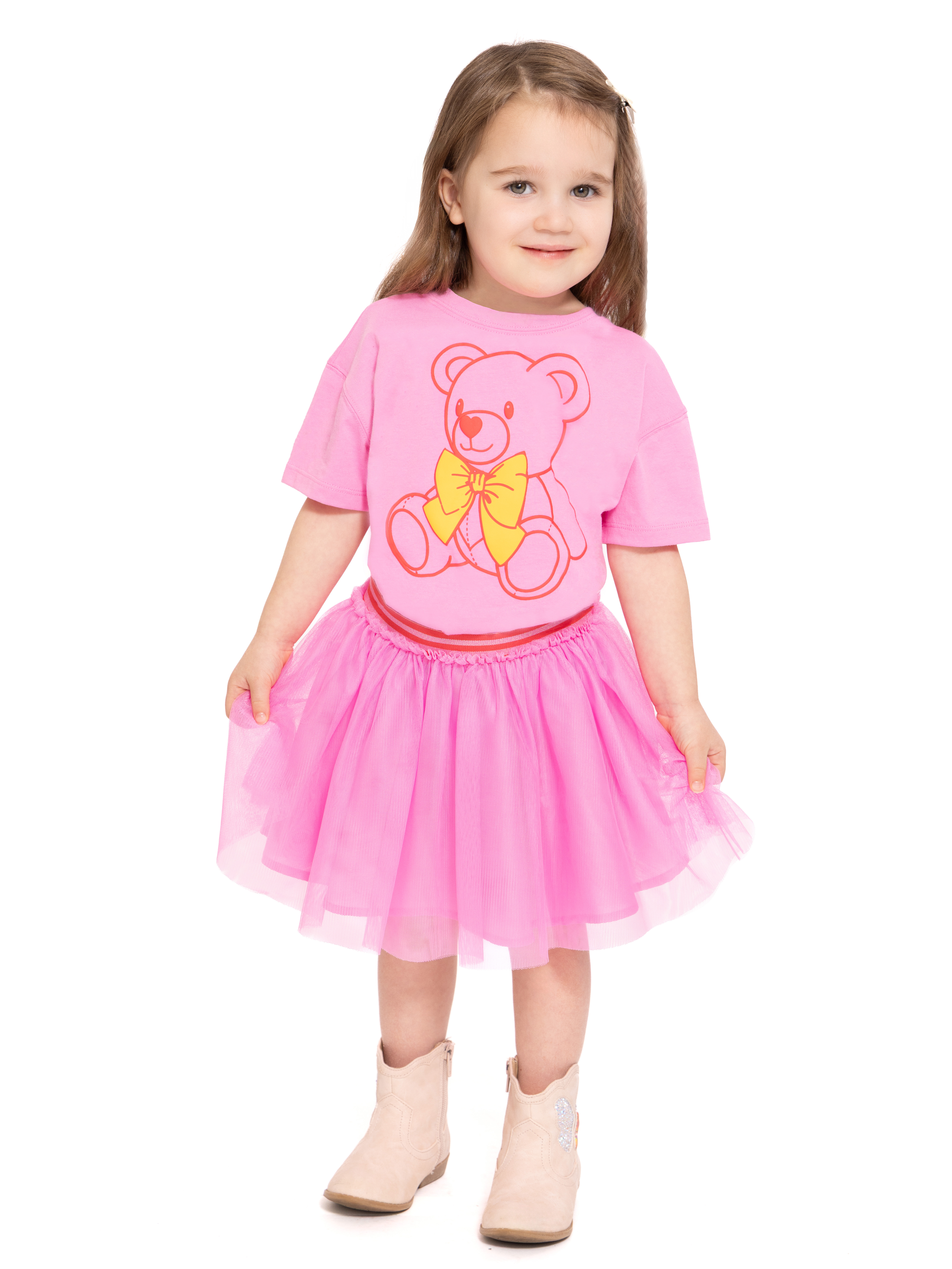 Valentine's Day Toddler Girls Graphic Crewneck Top and Skirt Set from Way to Celebrate, Sizes 12M-5T