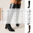 thumbnail image 3 of Viluyesy Over The Knee Boots for Women Faux Leather Pointed Toe Chunky Heel Side Zipper Comfortable Dress Shoes Black Size 7, 3 of 9