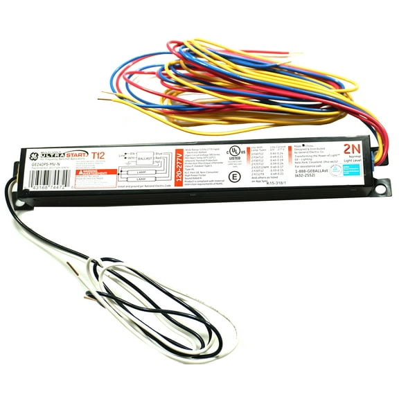 GE Lighting 93886 T12 Multi-Volt Ultra Start™ Electronic Ballast