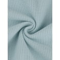 thumbnail image 5 of INSPIRE CHIC Womens Waffle Cotton Pajamas Long Sleeve with Pants 2 Piece Matching Lounge Sets with Pockets L Blue, 5 of 6