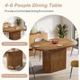 thumbnail image 6 of Fnova 47.24" Oval Dining Table, Wooden Kitchen Table for 4, Small Farmhouse Coffee Eating Table for Dining Room, Kitchen, Living Room, Brown, 6 of 9