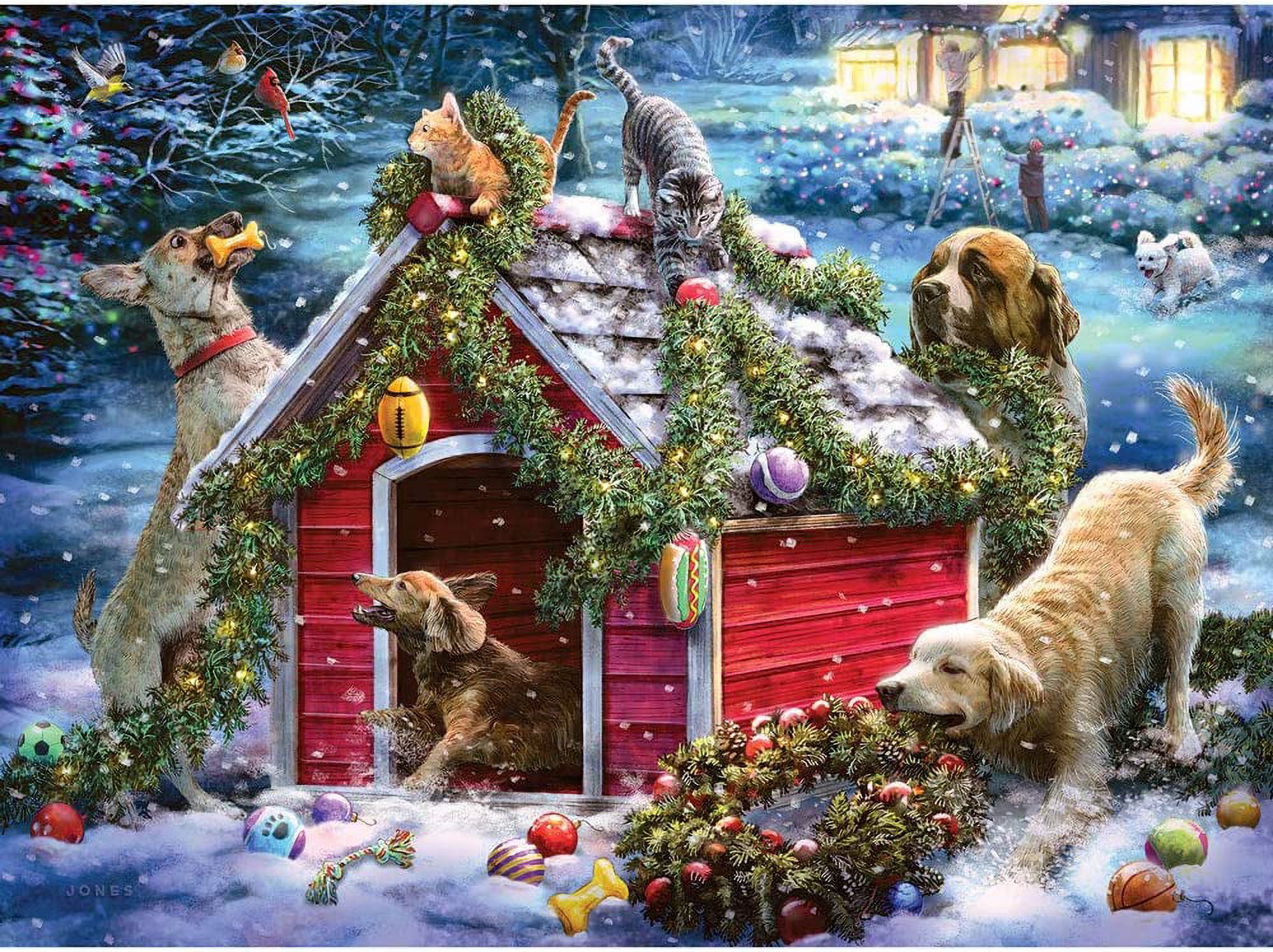 Bits And Pieces Winter Holiday Forest Jigsaw Puzzles 300-Piece Set of 3