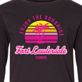 thumbnail image 4 of Inktastic Summer Enjoy the Sunshine Fort Lauderdale Florida in Pink Long Sleeve Youth T-Shirt, 4 of 5