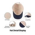 thumbnail image 3 of Zylioo XXL 2-Tone Baseball Cap, Extra Large Low Profile Dad Hat, Oversize 6-Panel 100% Cotton Golf Cap For Big Heads, 3 of 4