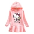 thumbnail image 4 of Hello Kitty primavera y otoño nuevos niños vestido suéter con capucha niña lindo dibujos animados dulce señora falda bebé algodón vestido cómodo, 4 of 5