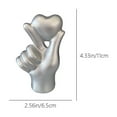 thumbnail image 3 of Loespoir Valentine's Day Gesture Ornament, Easy Desktop Decoration, Living Room Accent, Resin Crafts Figure, Shelf, Tabletop Decor, Holiday Gift, Romantic Atmosphere(Silver), 3 of 6