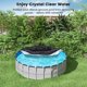 thumbnail image 4 of Cubierta circular para piscina de 3 metros (10 pies) - Cubierta resistente a los rayos UV - Cubierta redonda impermeable para exteriores con cordones elásticos - Cubierta para piscina, jacuzzi, 4 of 9