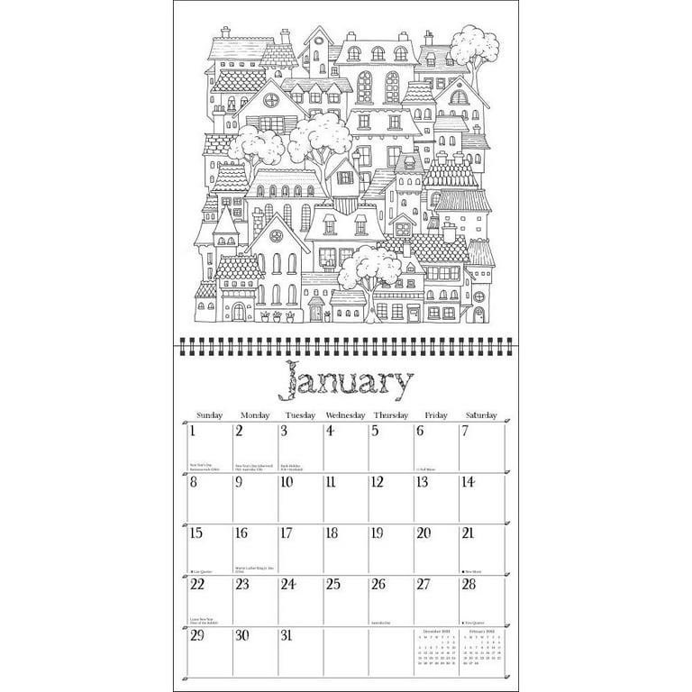 Johanna Basford 2020 Weekly Coloring Planner Calendar (Calendar