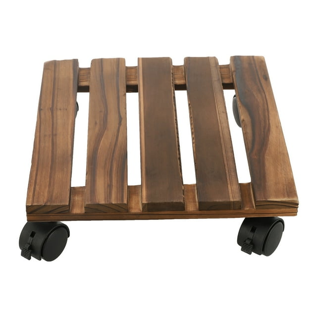 Plant Display Stand,Plant Display Stand Indoor Flower Shelfwith Row Wheel Wooden Flower Shelf Dependable Performance