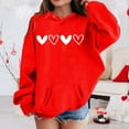 thumbnail image 2 of JAJAHO Sweatshirt For Little Big Girls Oversized Heart Print Valentine's Day Shirt Casual Hoodie Pullover Adorable Tops, 2 of 4