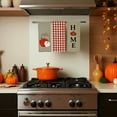 thumbnail image 2 of Serafina Home Thanksgiving Fall Kitchen Dish Hand Towels: Blessed Gather Pumpkin and Home, 100% Cotton 15" x 25", 2 of 7