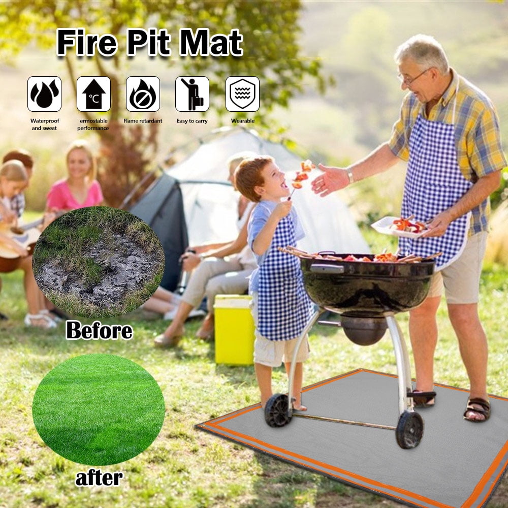 Home Fireplace Fireproof Mat Outdoor  Picnic Pad Cushion Supplies Protect 