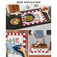 thumbnail image 5 of Large Induction Cooktop Protector Mat Colorful Letters Stove Top Covers for Electric Stove, Boho Summer Swimming Circles Red Plaid Decorative Stove Burner Cover Mats, Glass Top Stove Cover, 5 of 7