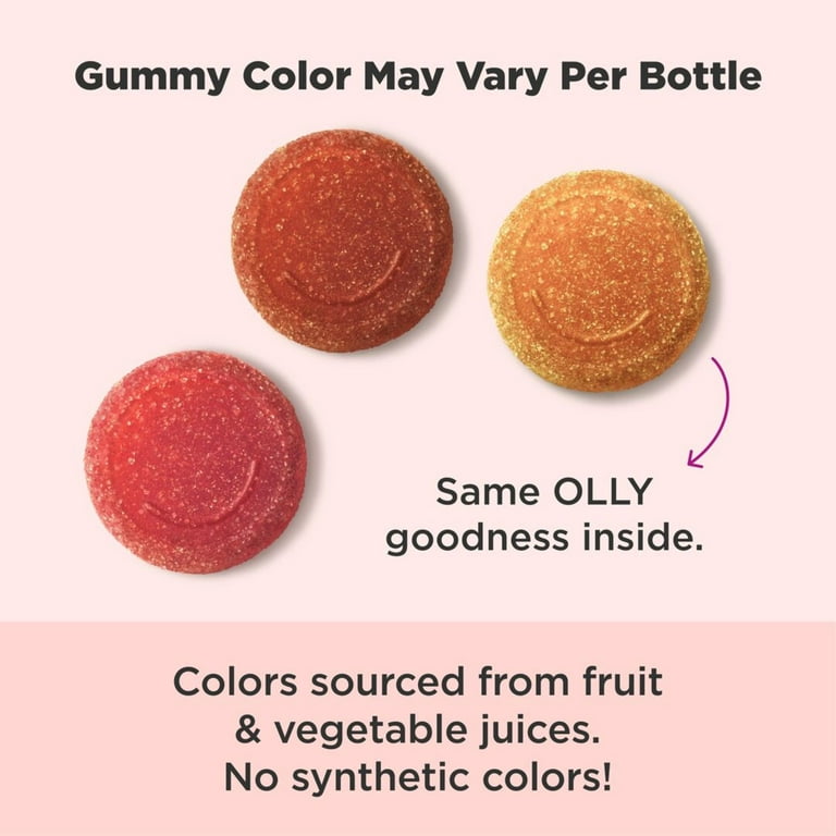 OLLY Prenatal Multivitamin Gummy for Women, Folic Acid, Vitamin D, Omega 3 DHA, 60 Ct
