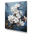thumbnail image 2 of Designart "Simplistic Azure And Snow Cherry Blossom" Cherry Blossom Canvas Wall Art, 2 of 7