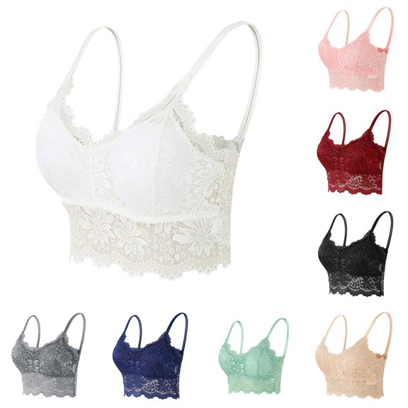 PMVFHDE Strapless 1 Piece Summer Bandeau Bra Plus Size Comfort Wireless Padded Top For Women Seamless Lightweight Breathable Supportive Convertible Cup White - L