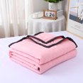 thumbnail image 4 of Qocolhg Solid Color Summer Cooler Quilt Twin Size - Cooling Blankets for Hot Sleepers, Skin-friendly Plain Printed Washed Cotton Summer Quilt, Bedding Soft Coverlet Quilts for Kids, 59x79 inch, Pink, 4 of 8