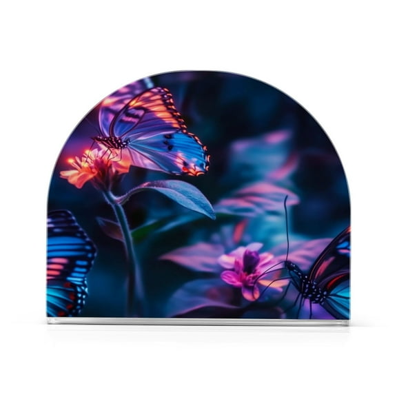 Standing Dining Table Napkin Holder, Napkin Holder for Table Kitchen Acrylic Paper Tissue Organization, Beautiful Butterfly
