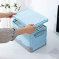 thumbnail image 4 of Foldable Storage Box, ROSELIFE Student Books Storage Box, 18.5" X 13.5¡° X9.0¡±, Large,Blue, 4 of 8