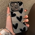 thumbnail image 2 of Funda de lujo con diseño de corazón de amor y electrochapado en plata IMD para iPhone 15, 14, 16 Pro Max Plus, 11, 12, 13 Pro, 7, 8 Plus, X, XR, carcasa trasera a prueba de golpes, 2 of 5