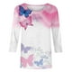 thumbnail image 4 of Elegante blusa de manga tres cuartos con cuello redondo retro para mujer con estampado de Pascua y manga tres cuartos OAVQHLG3B Store  lin121212, 4 of 4