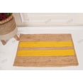 thumbnail image 4 of Hand Braided Natural Jute Rug Beige and Yellow Scalloped Area Rug Rectangle Rug, 4 of 5