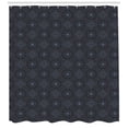 thumbnail image 3 of Ambesonne Moroccan Shower Curtain, Geometric Star Royal, 69"Wx84"L, Black Cream Blue, 3 of 3